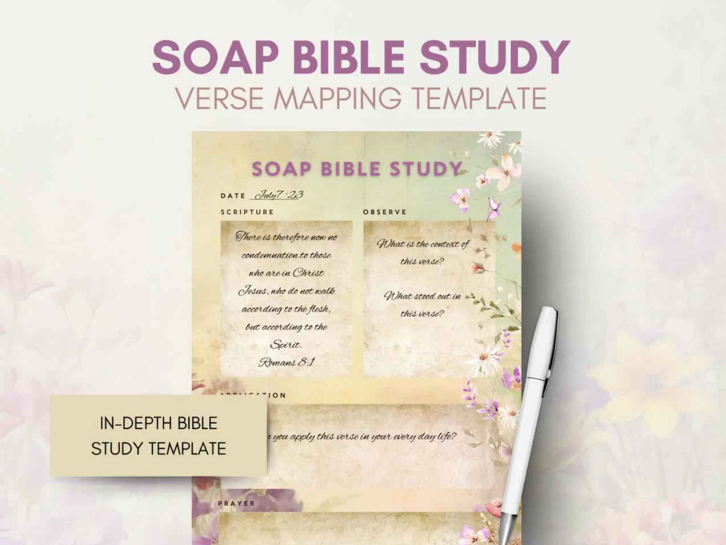 Soap Bible Study Verse Mapping Template