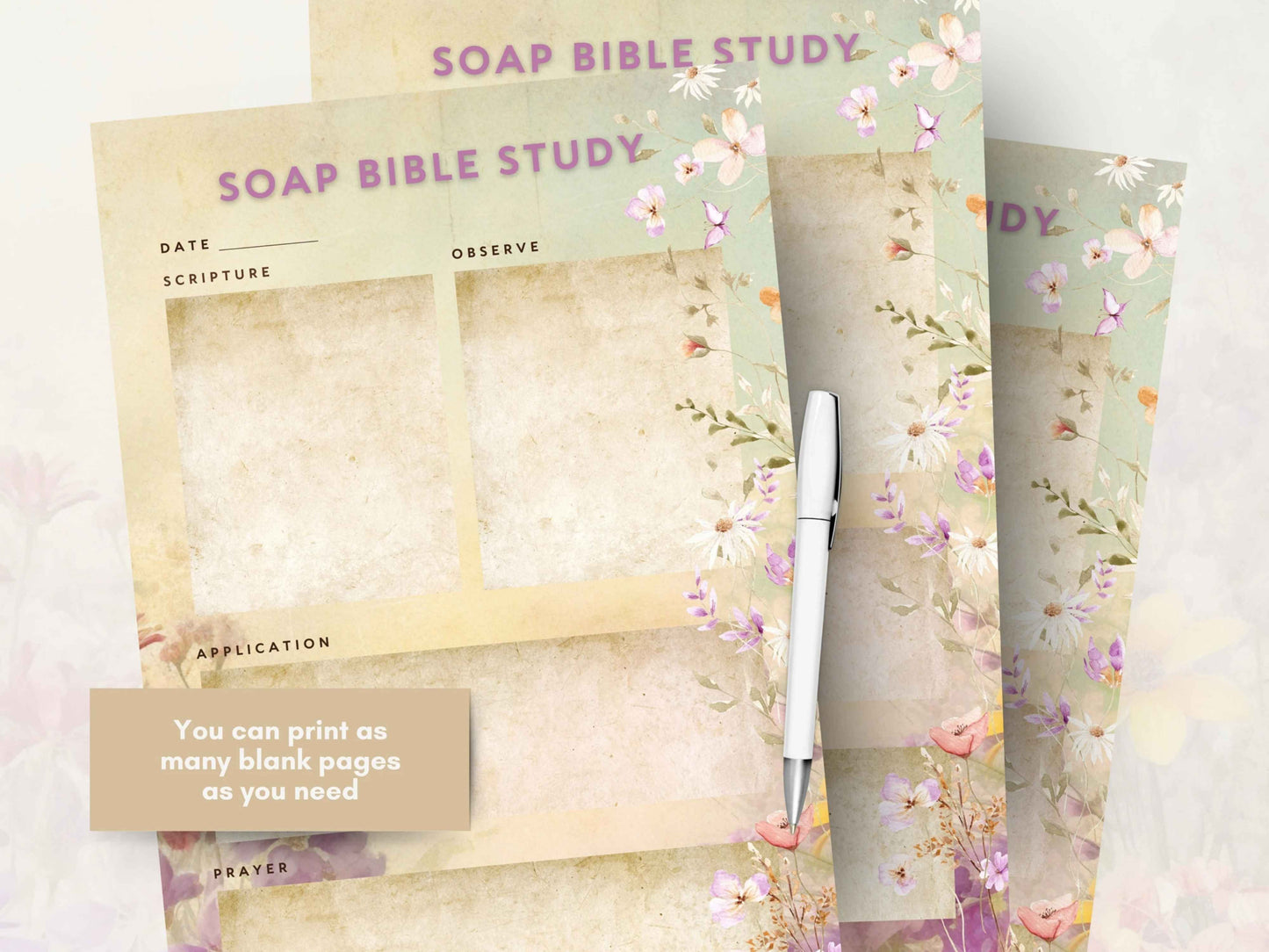 Soap Bible Study Verse Mapping Template