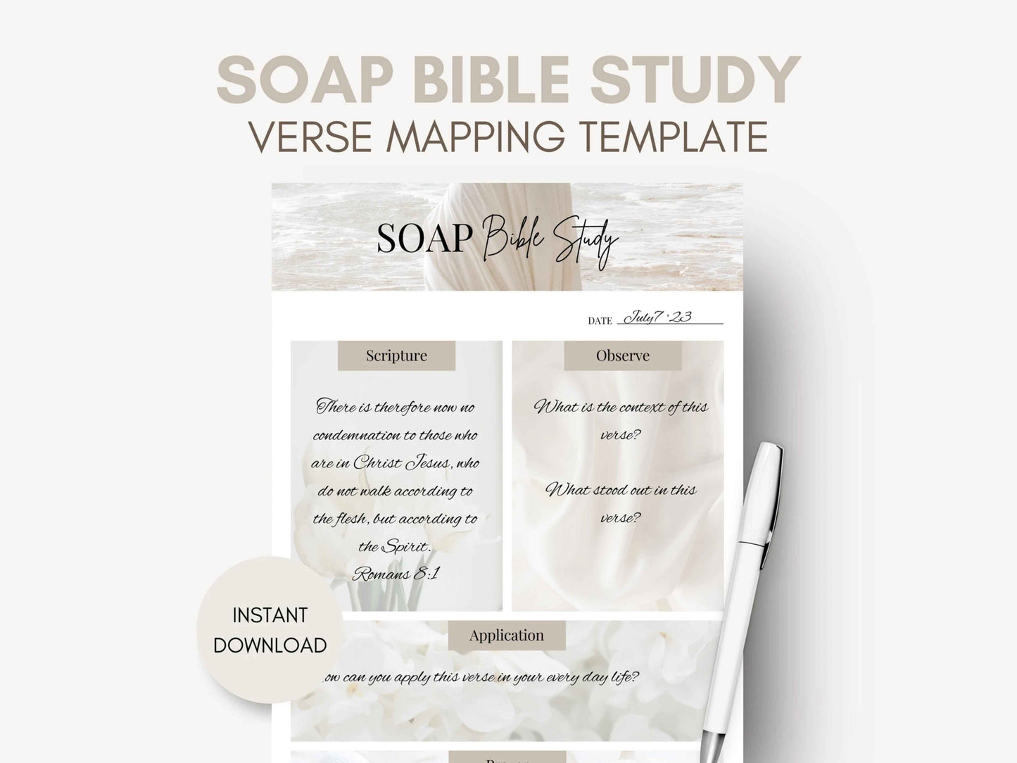 Soap Bible Study Verse Mapping Template
