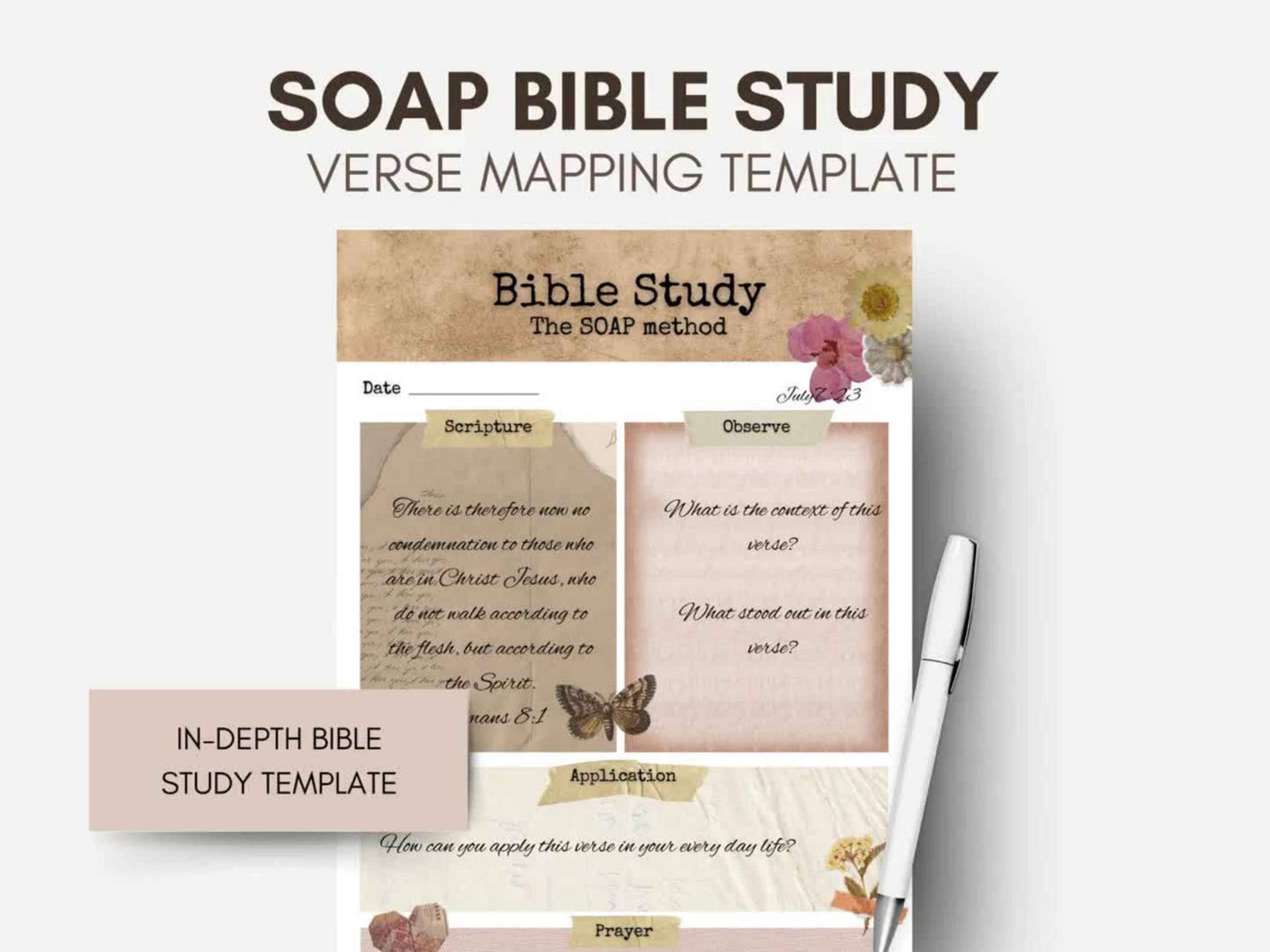 Soap Bible Study Verse Mapping Template