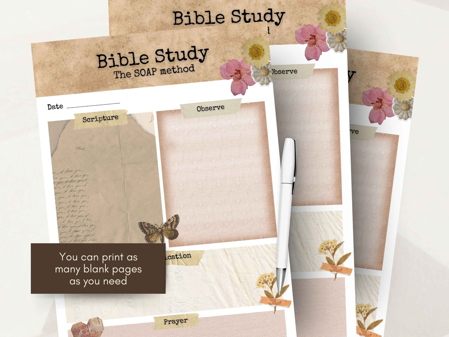 Soap Bible Study Verse Mapping Template