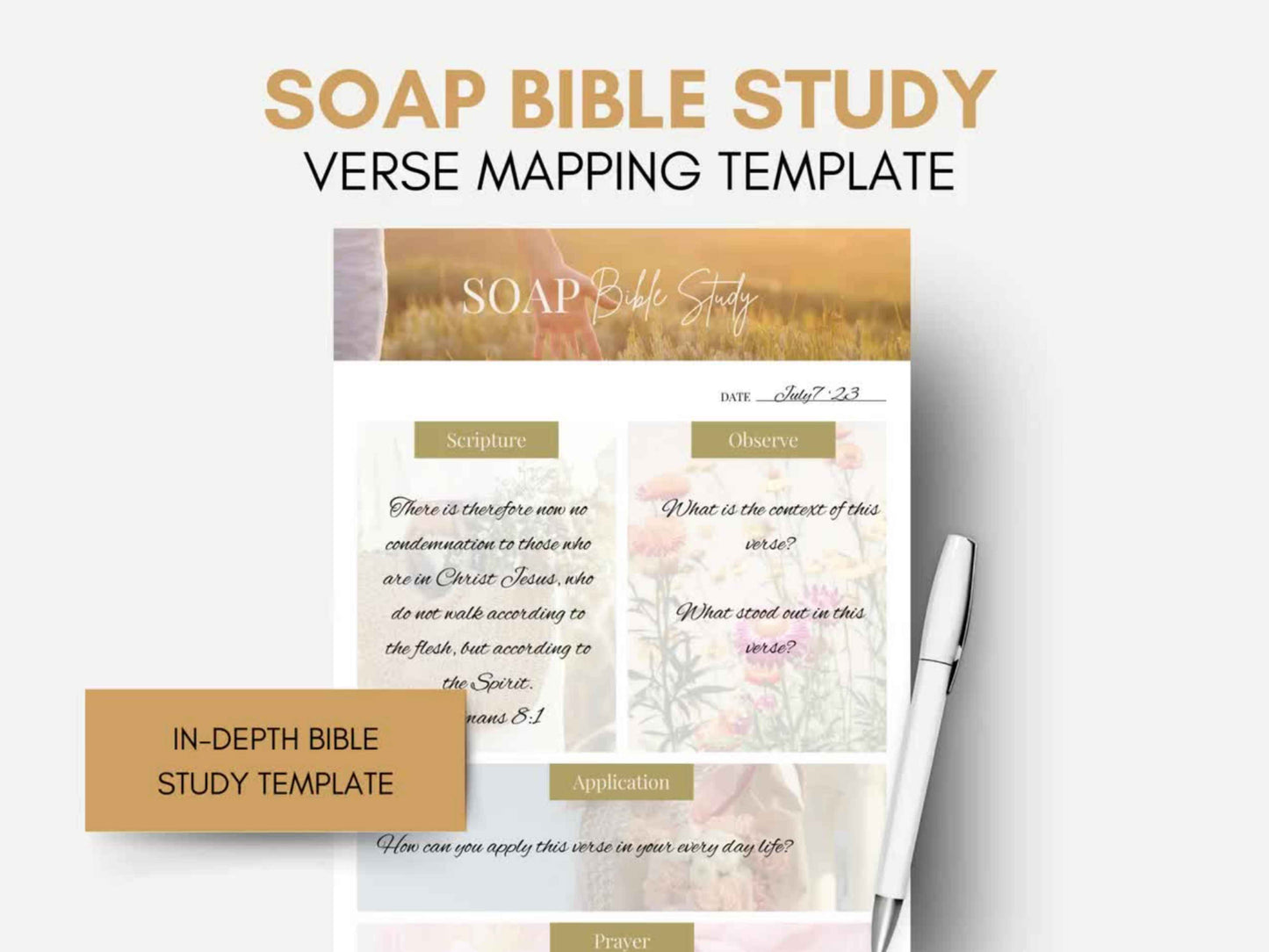 Soap Bible Study Verse Mapping Template