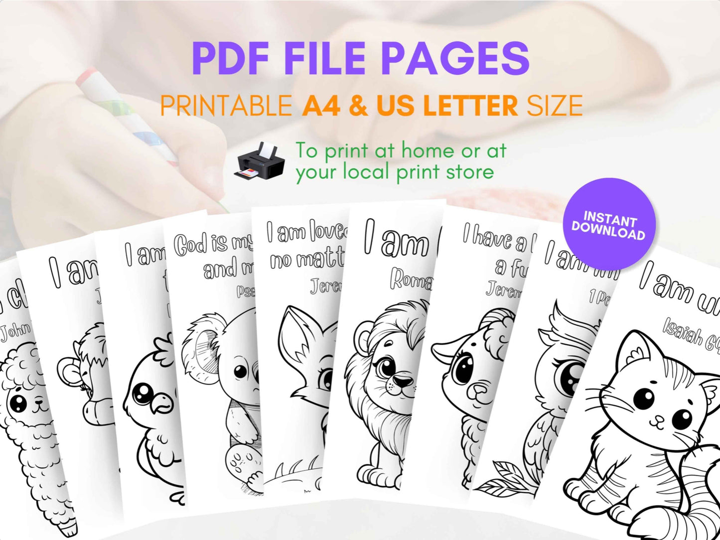 20 Bible Verse Affirmation Coloring Pages - Part I