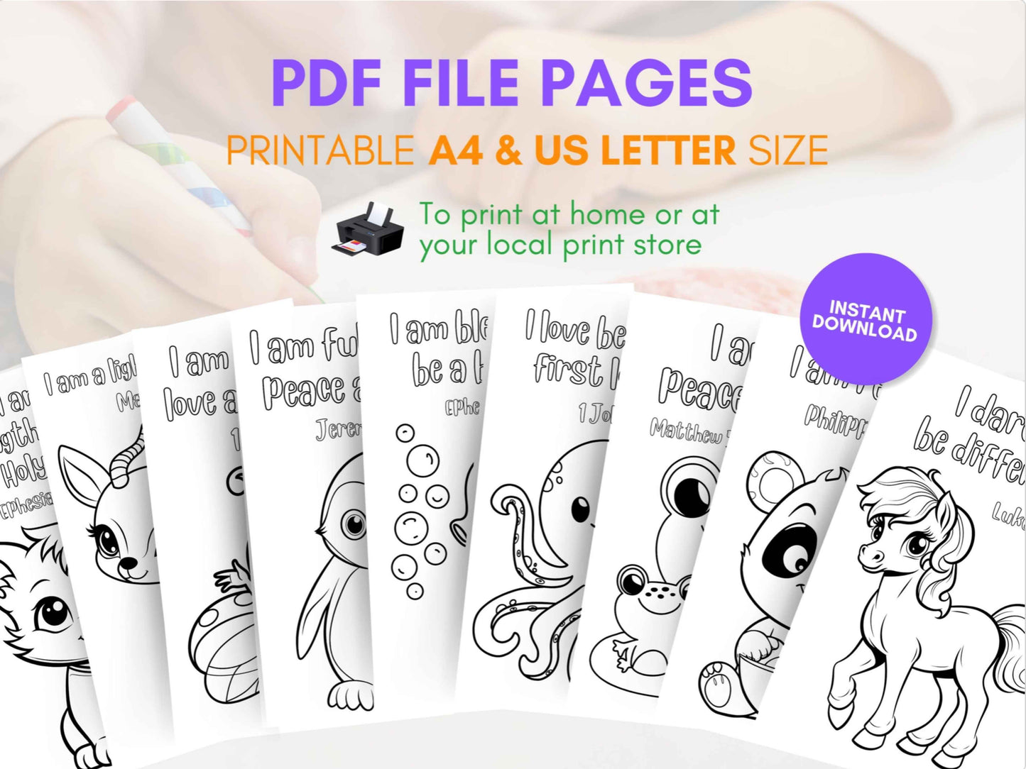 20 Bible Verse Affirmation Coloring Pages - Part II