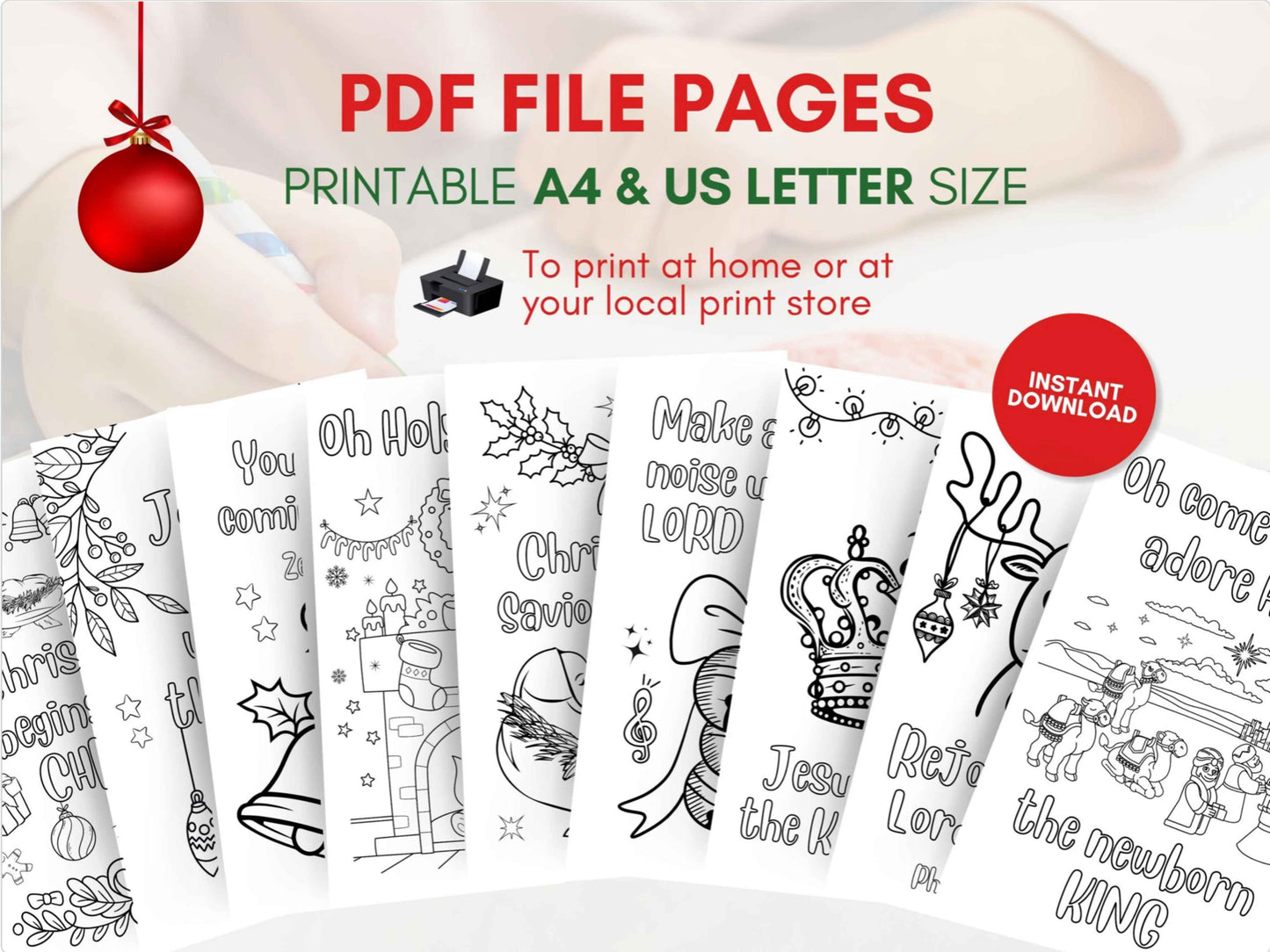 20 Christmas Sunday School Coloring Pages