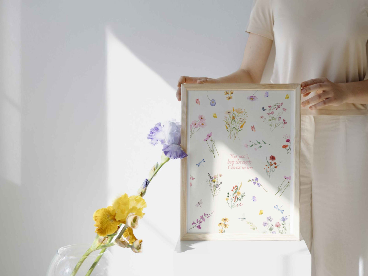 Yet Not I, But Through Christ in Me - Wildflowers Poster