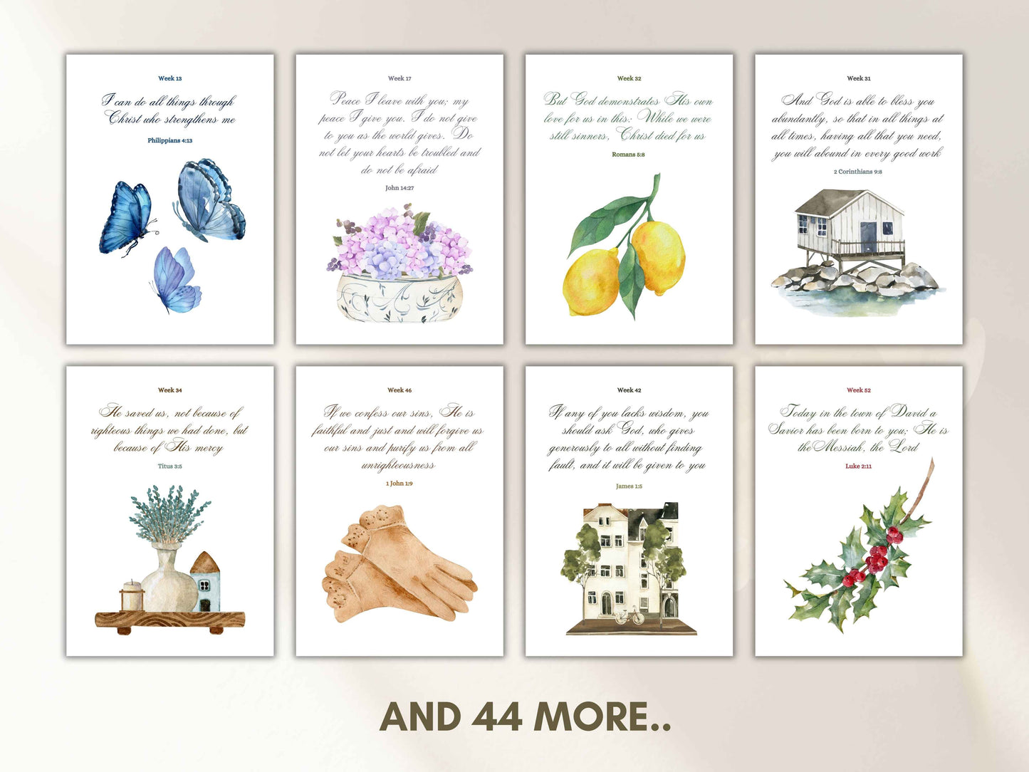 52 Scripture Memorization Cards