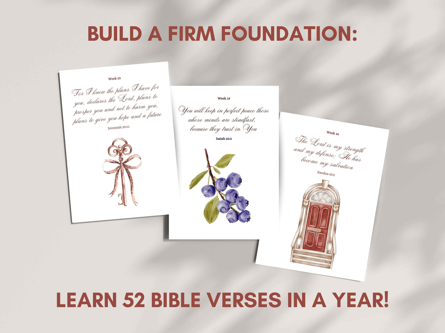 52 Scripture Memorization Cards