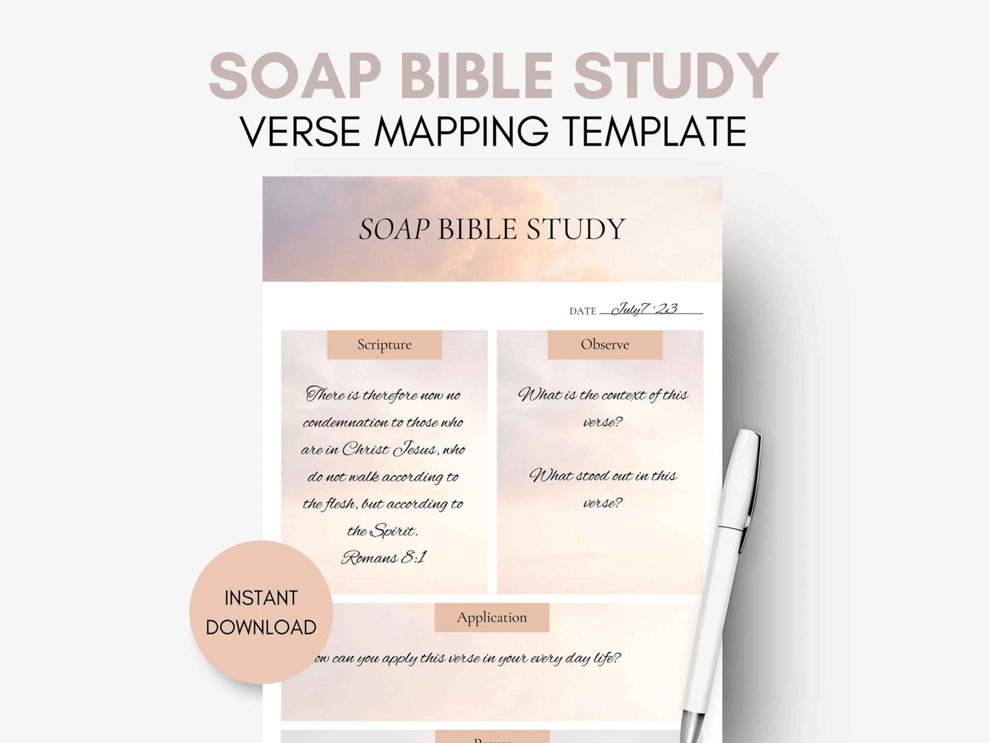 Soap Bible Study Template