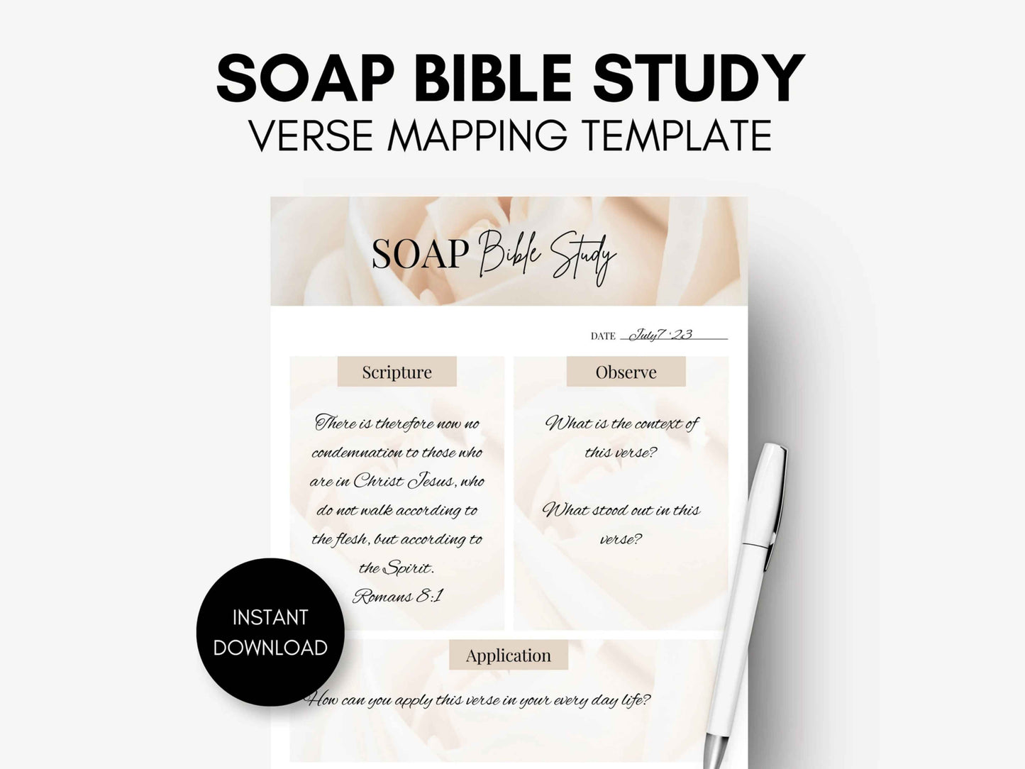 Soap Bible Study Template