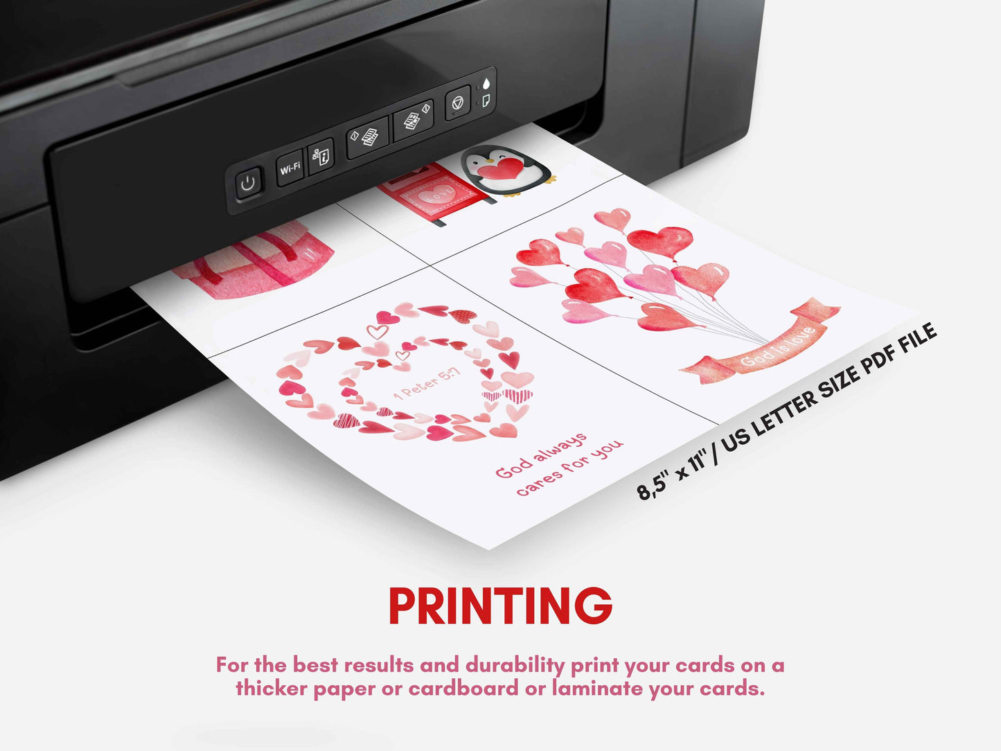 Christian Bible Verse Valentine Cards Set