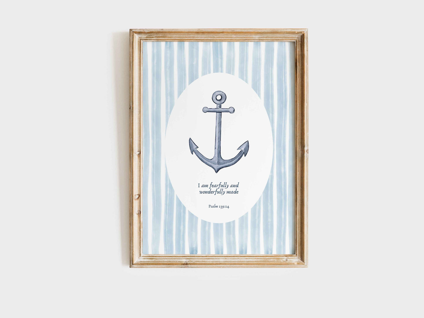 Coastal Scripture Gallery Wall - Set of 5 Nursery Prints