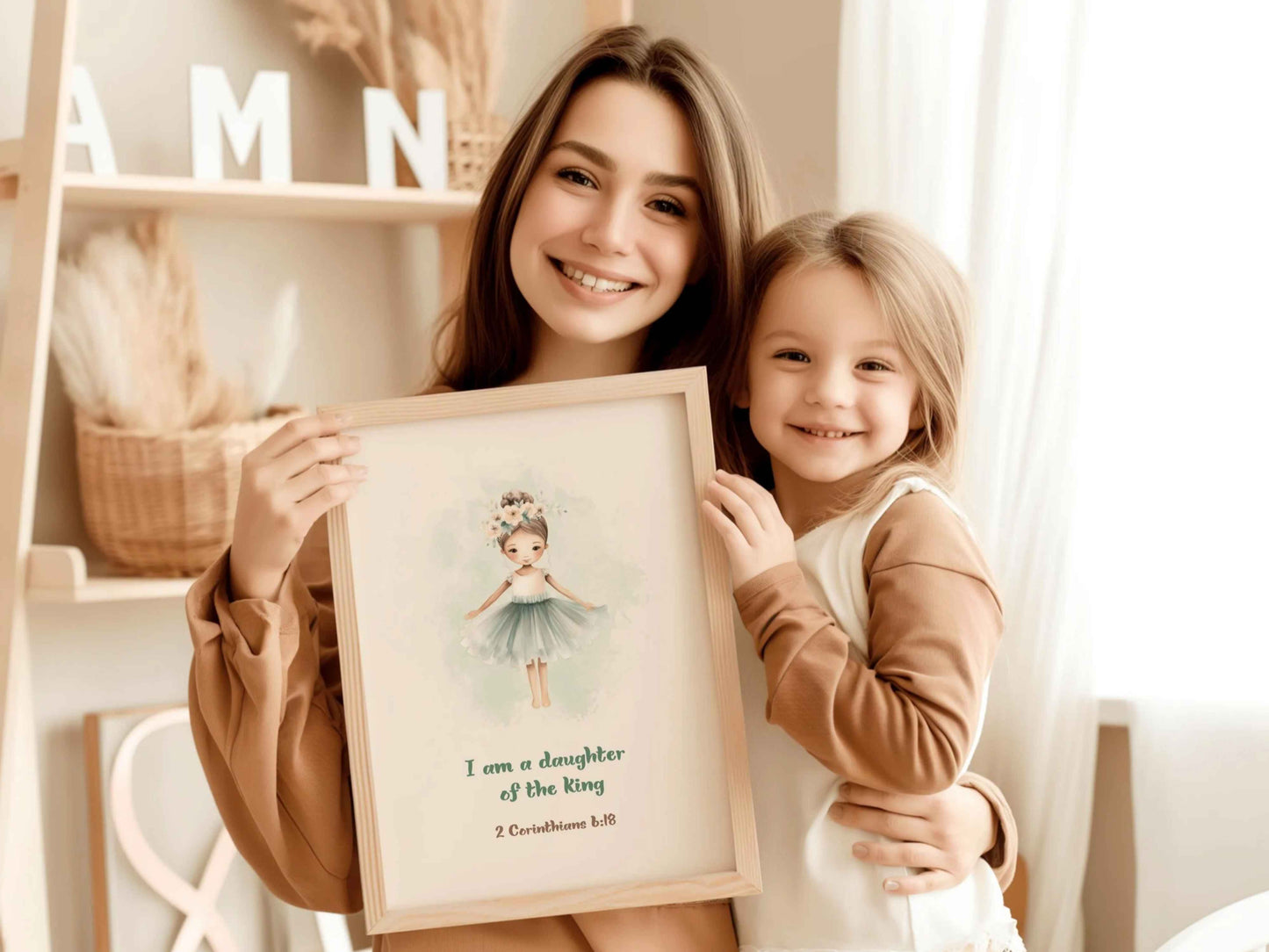Christian Kids Printable Wall Art - I am a Daughter of the King