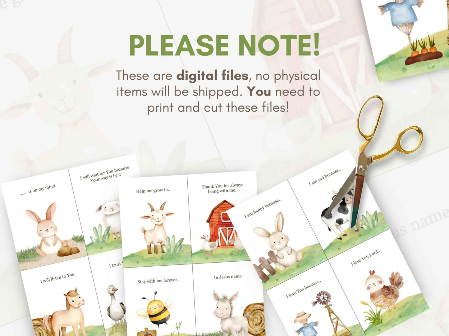 24 Learn How To Pray Cards for Kids - Cute Farm