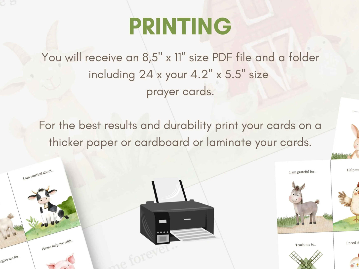 24 Learn How To Pray Cards for Kids - Cute Farm