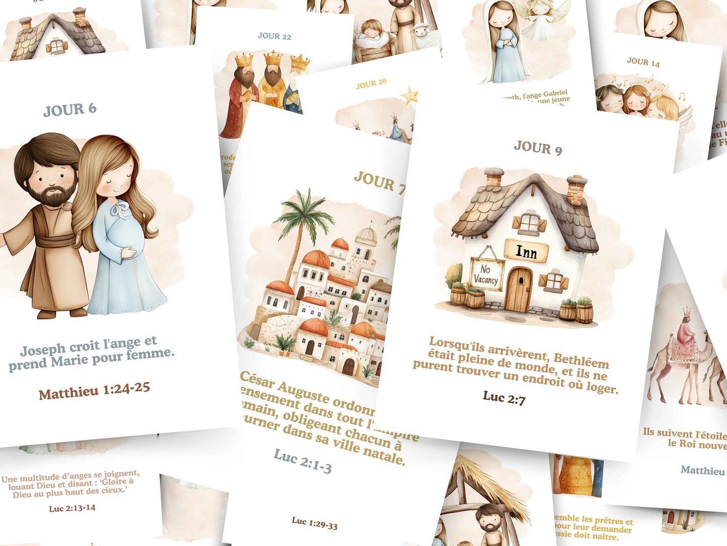 FRENCH Nativity Story Advent Calendar for Kids