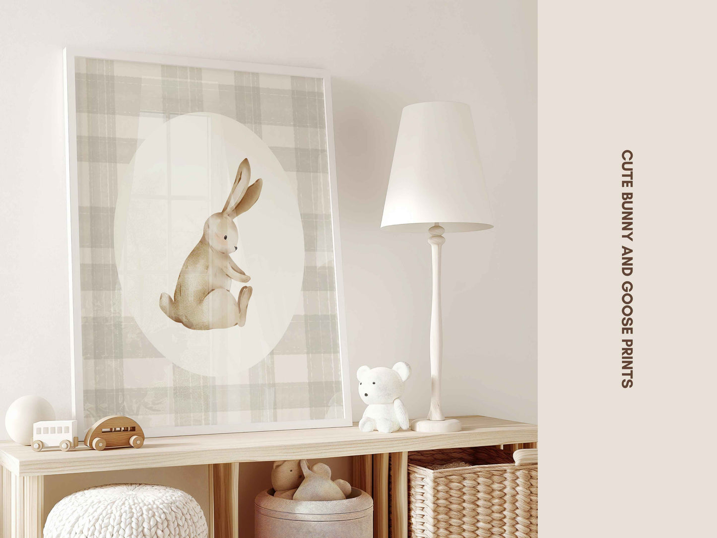 Goose and Bunny Nursery Art Print Set of 2