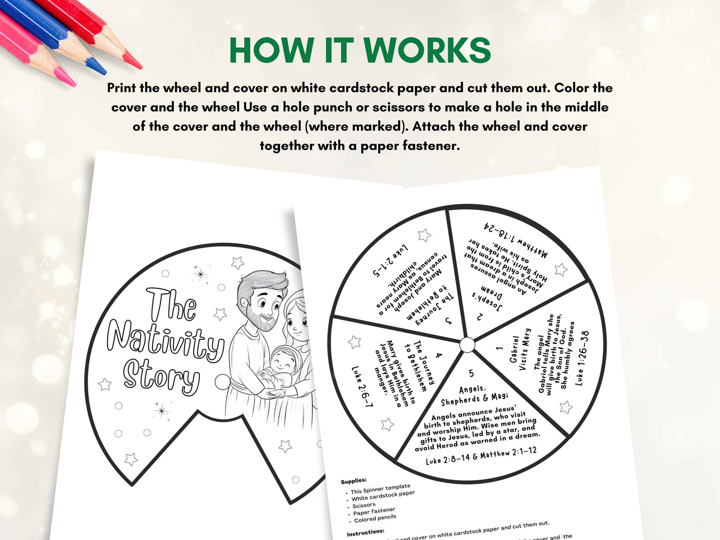 Nativity Story Spinner Craft