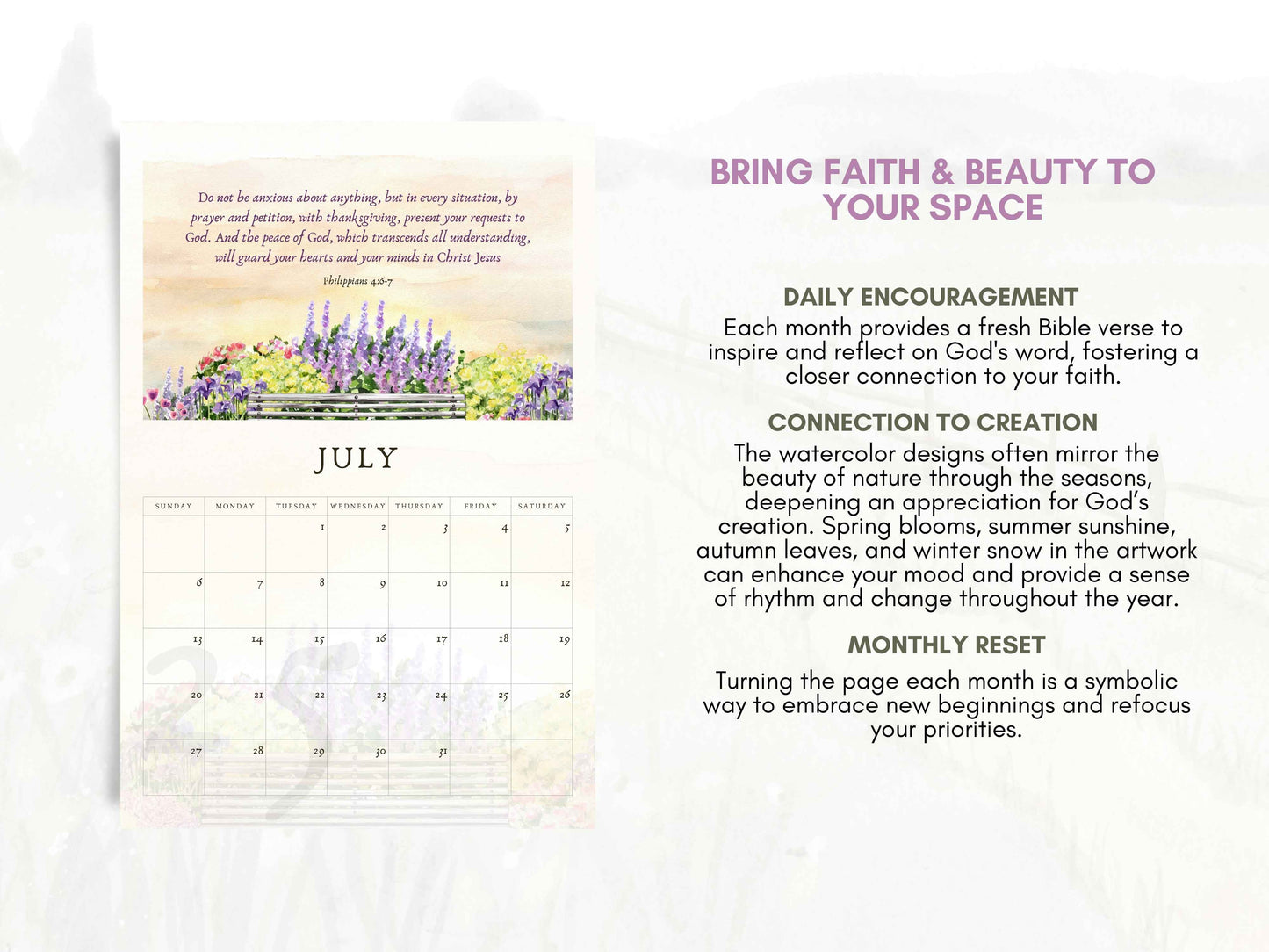 Printable 2025 Scripture Wall Calendar