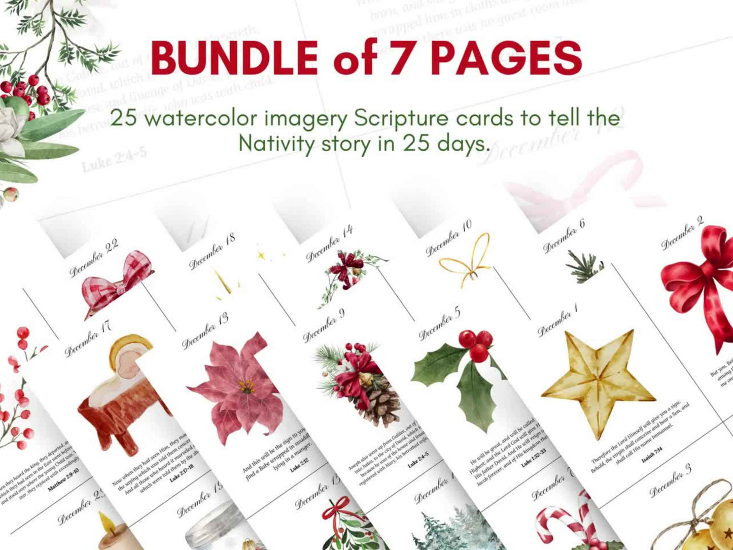 Nativity Story Scripture Advent Calendar