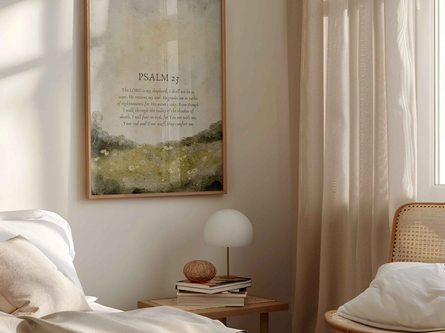 Set of 3 Vintage Scripture Posters | Romans 8 & 12, Psalm 23