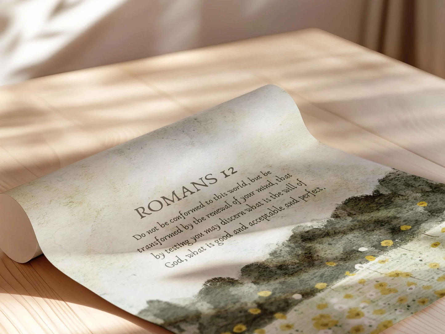 Romans 12 Printable Vintage Wall Art Print