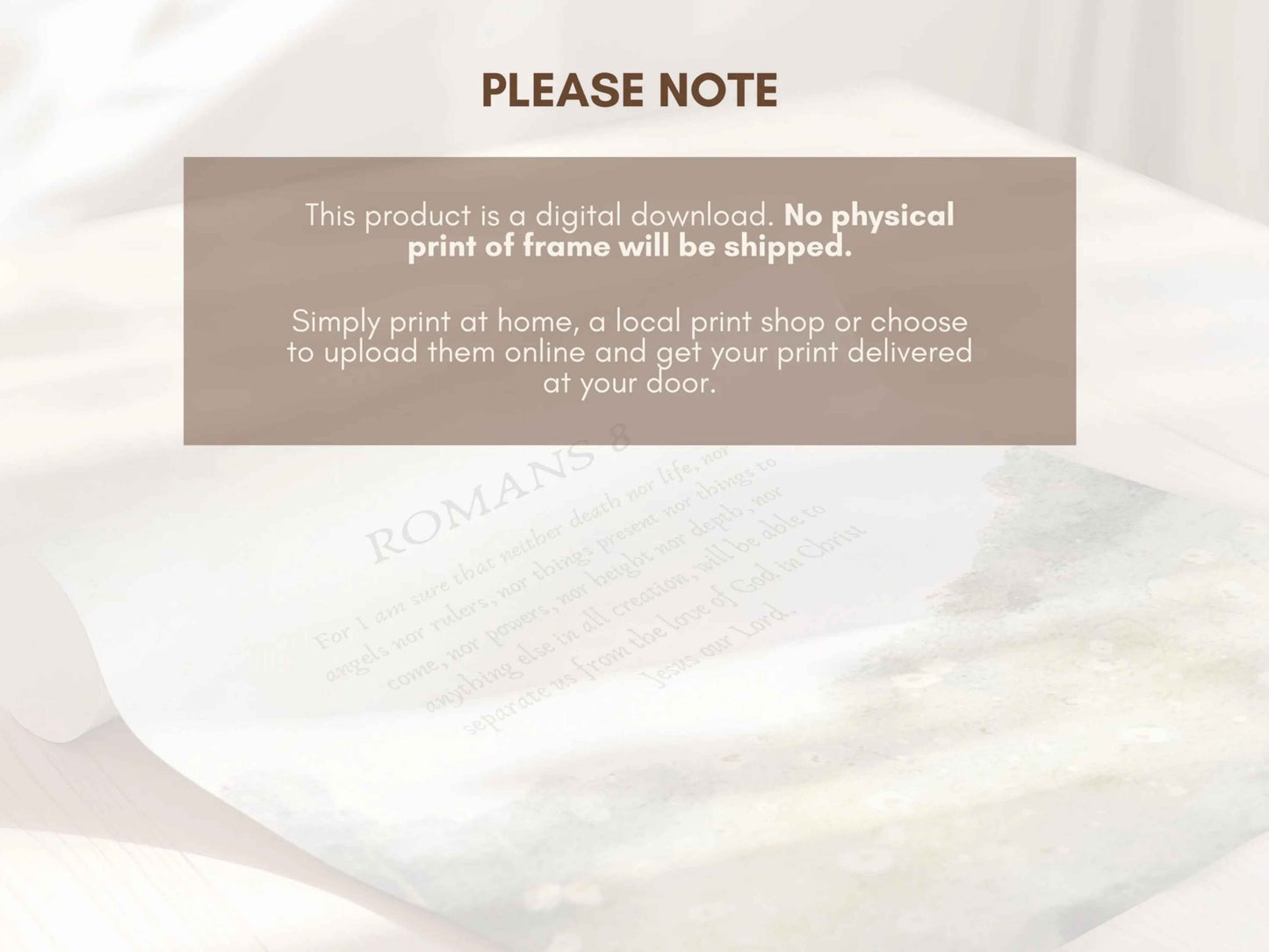 Romans 8 Printable Vintage Wall Art Print