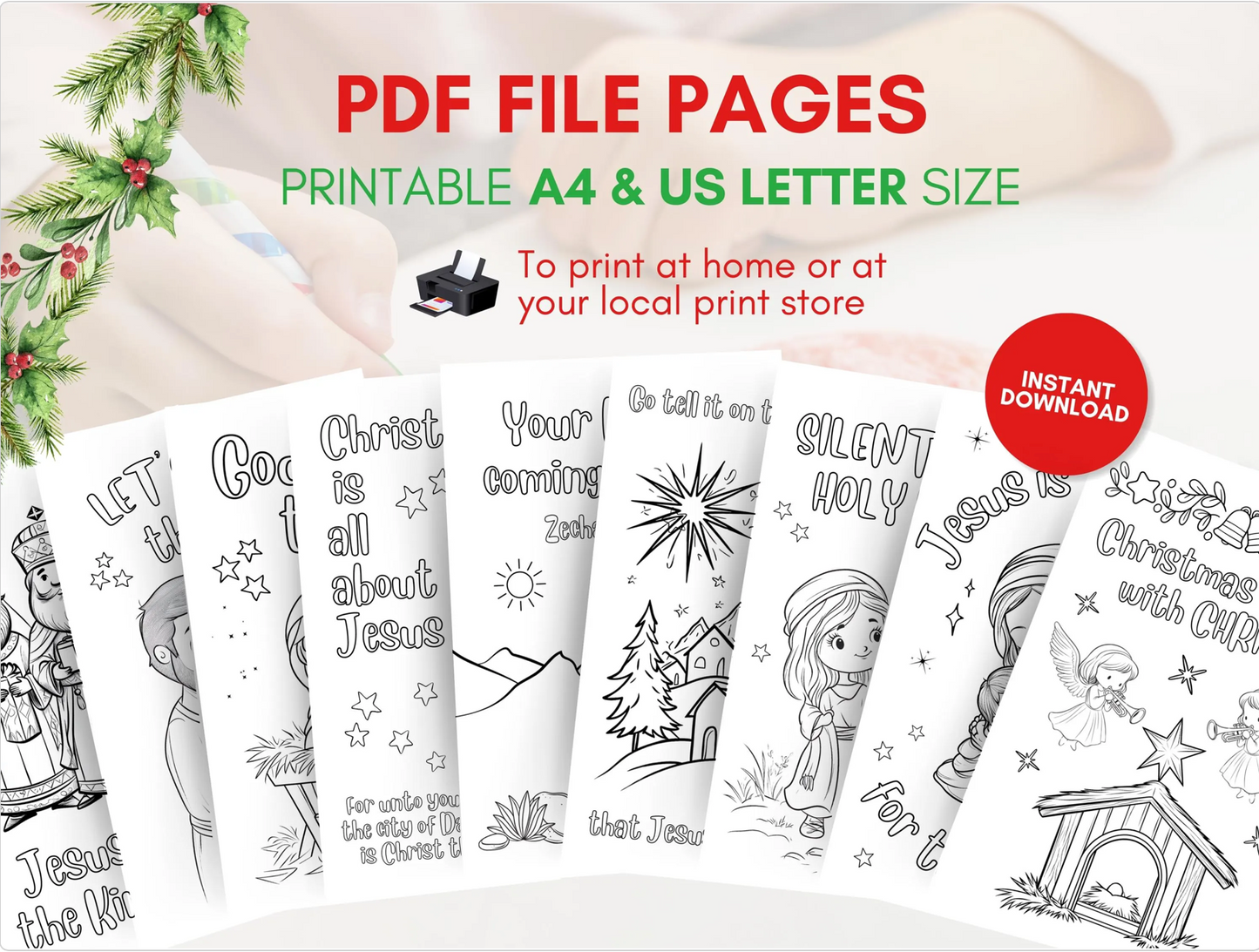 20 Nativity Sunday School Christmas Coloring Pages