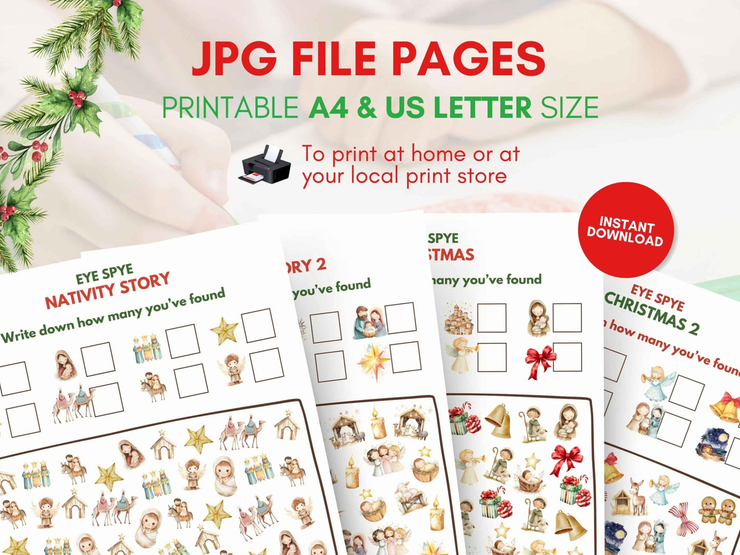 Christmas Eye Spy Activity Pages