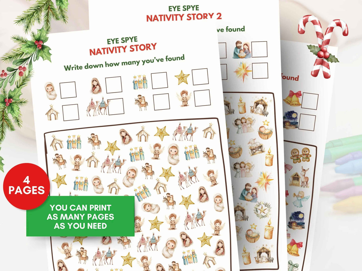 Christmas Eye Spy Activity Pages