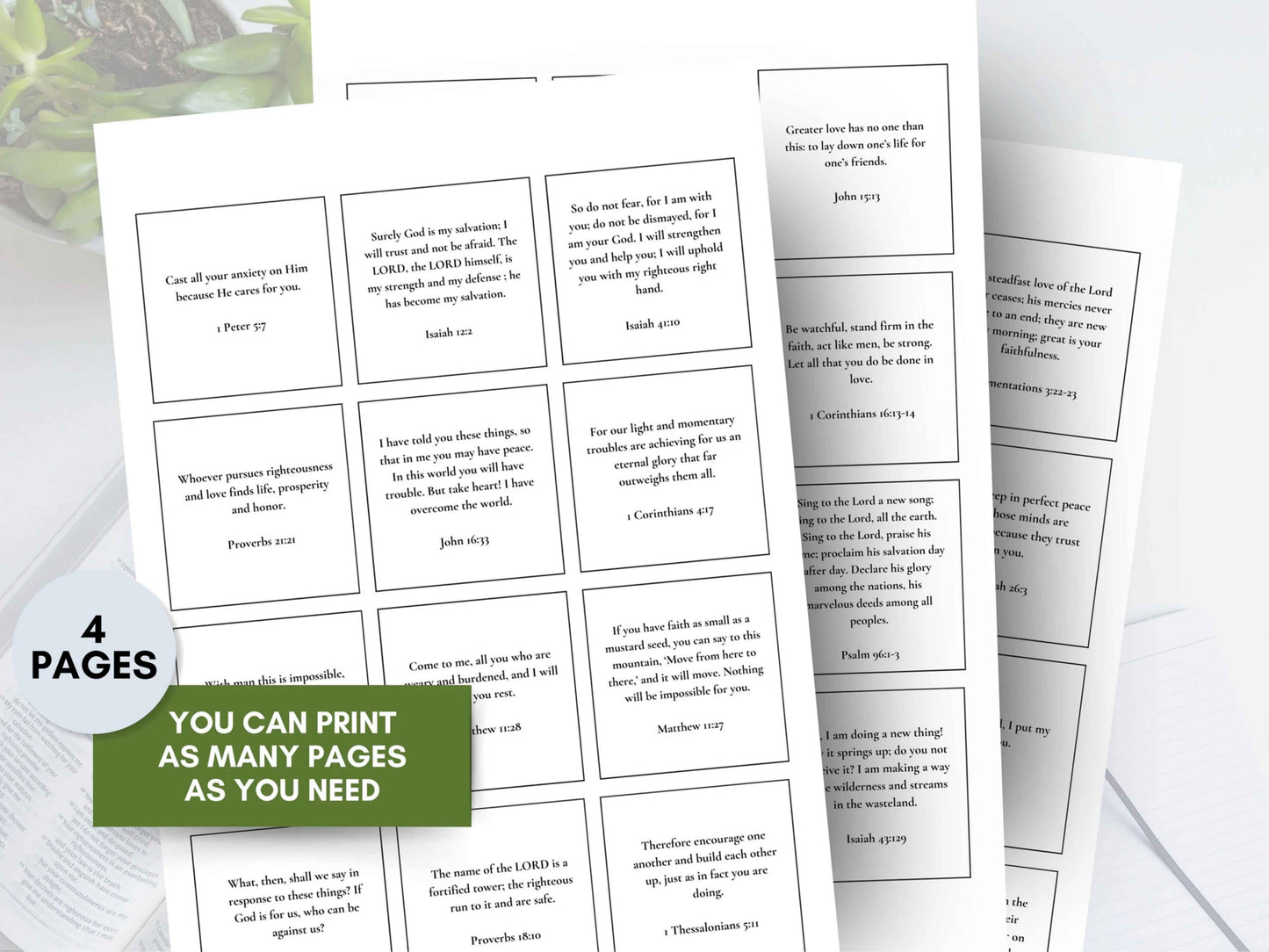 Inspirational Bible Verses Cards Bundle