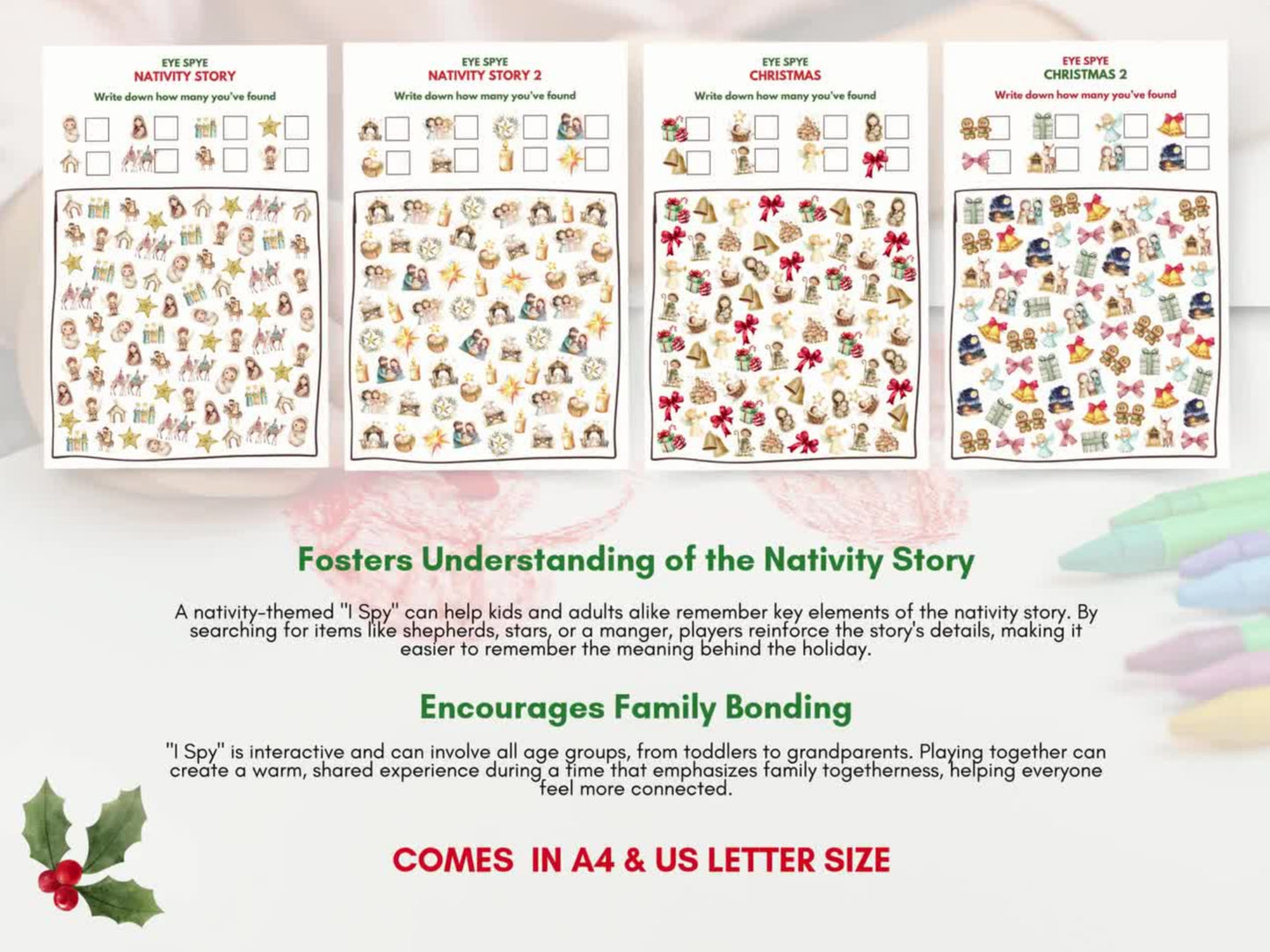 Christmas Eye Spy Activity Pages
