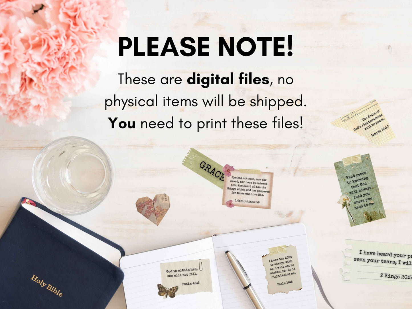 Printable Scripture Scraps - Prayer Board Bible Verse Cards