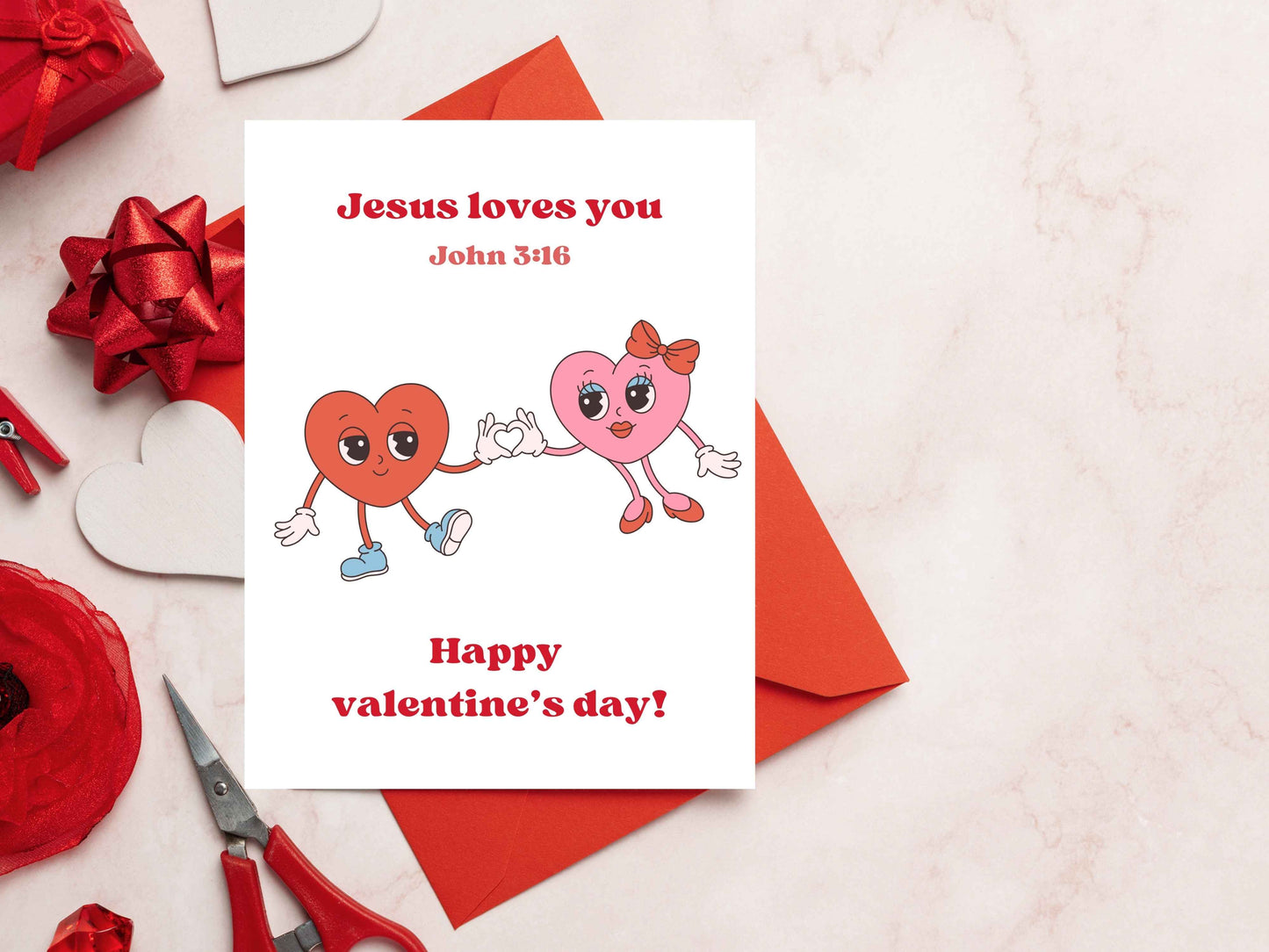 Valentine Bible Verse Greeting Cards - Set of 24 Cards