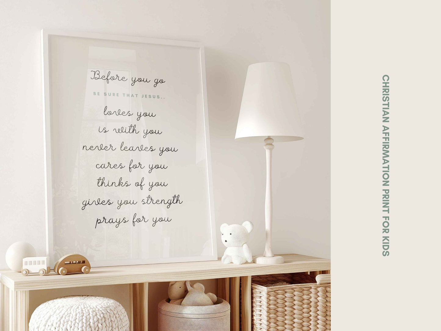 Christian Affirmation Poster for Kids | Inspirational Classroom Decor