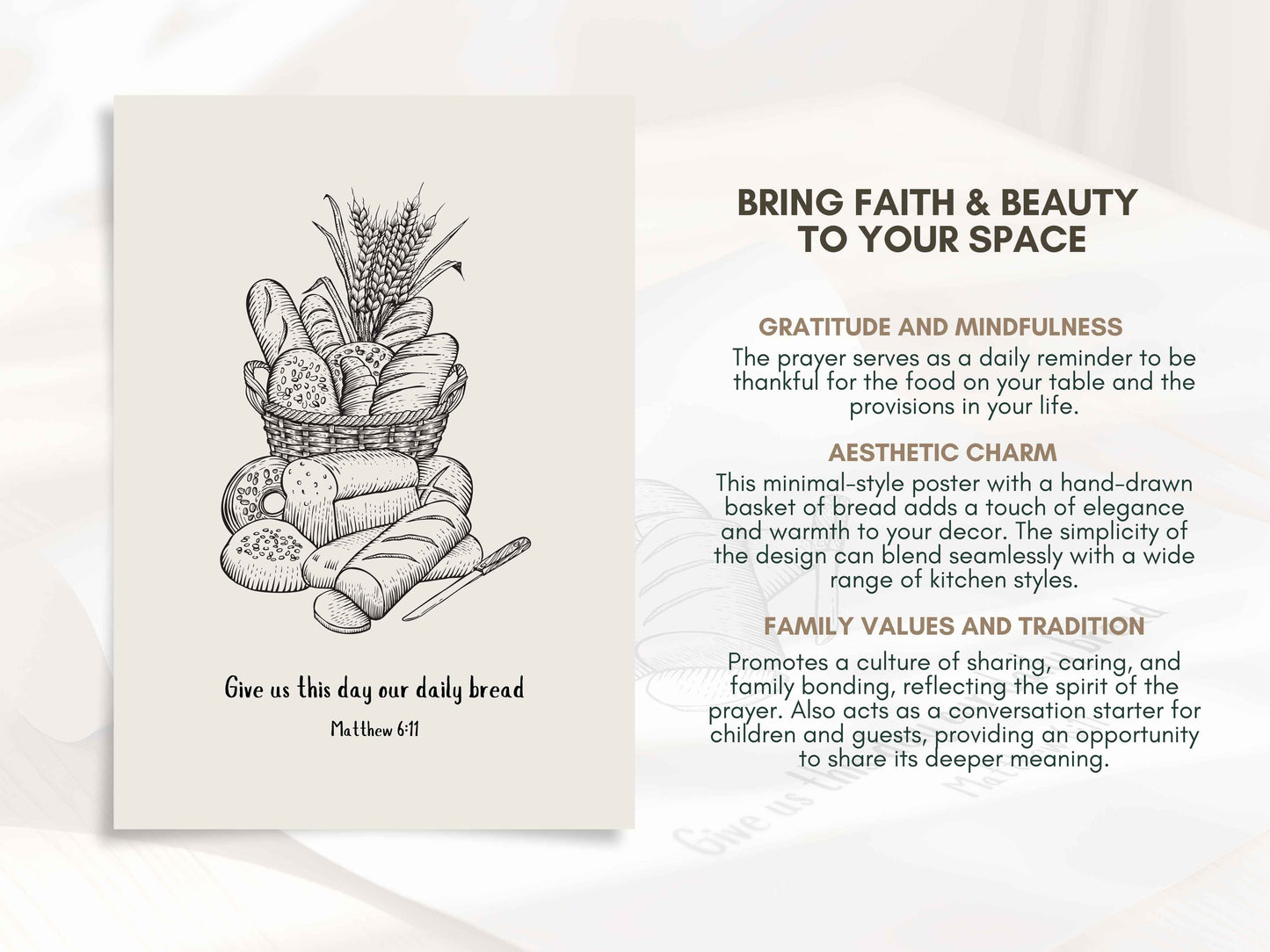 Give Us This Day Our Daily Bread Kitchen Art Print