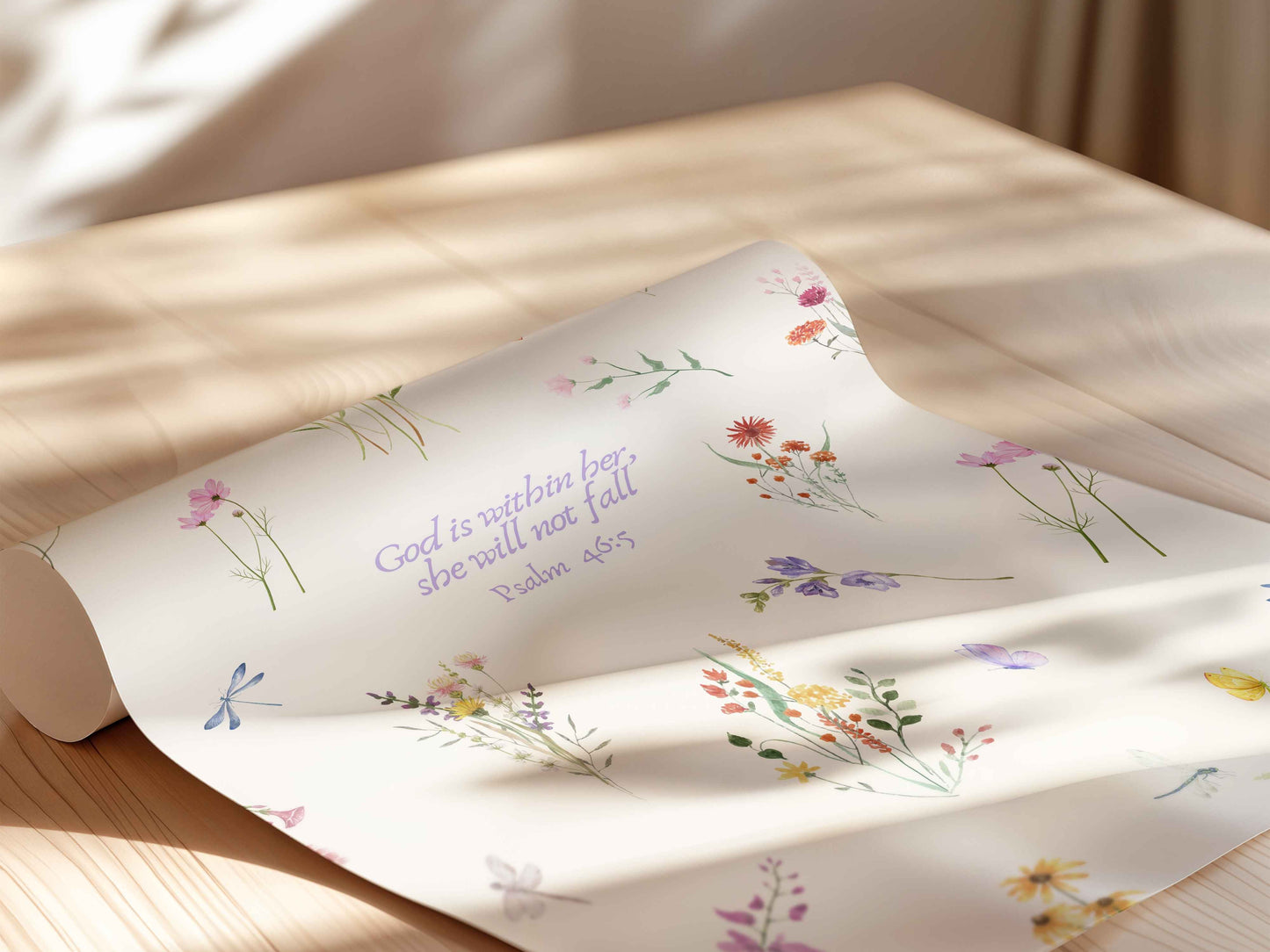 God is Within Her - Psalm 46:5 Wildflowers Poster