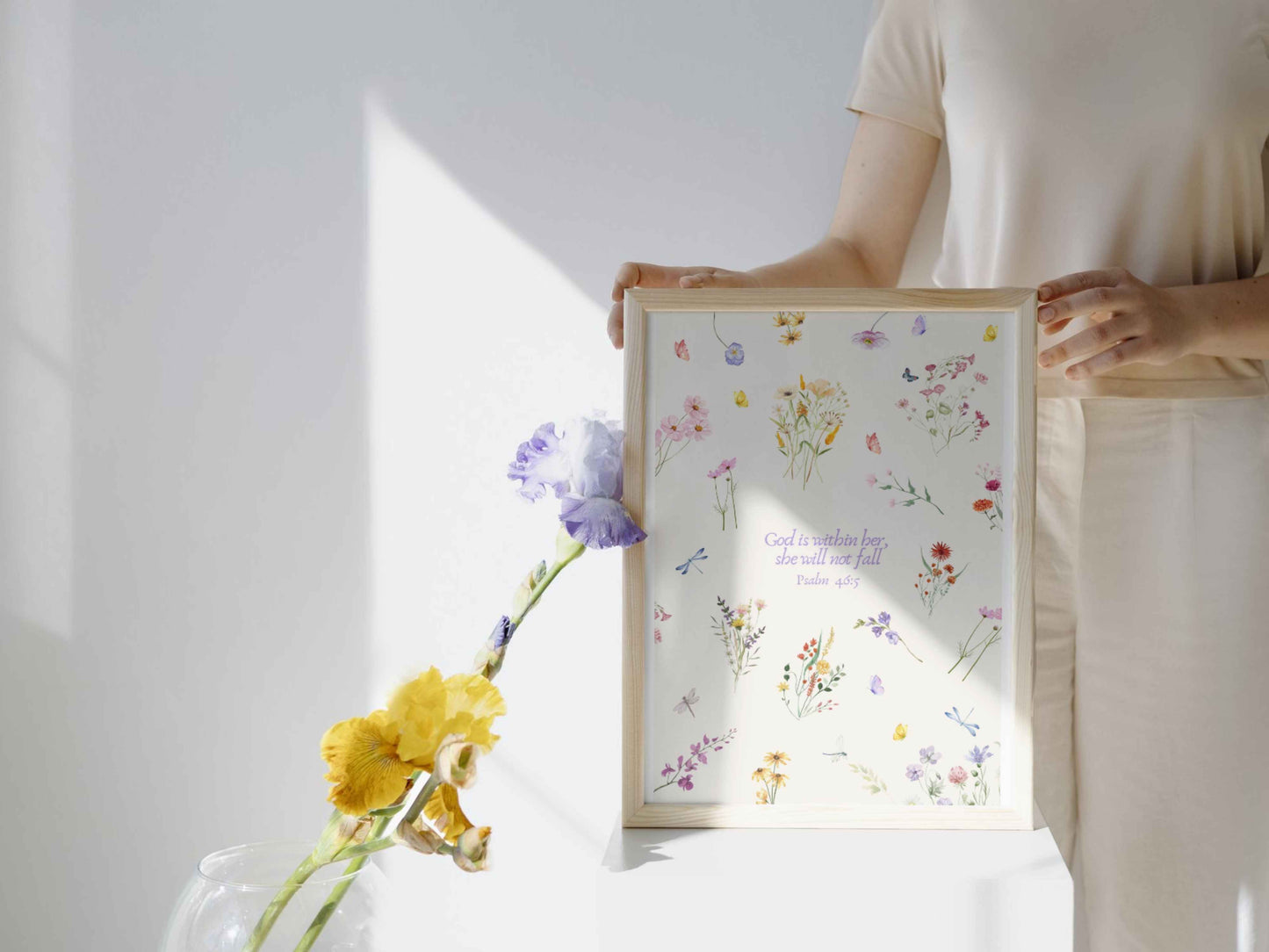 God is Within Her - Psalm 46:5 Wildflowers Poster
