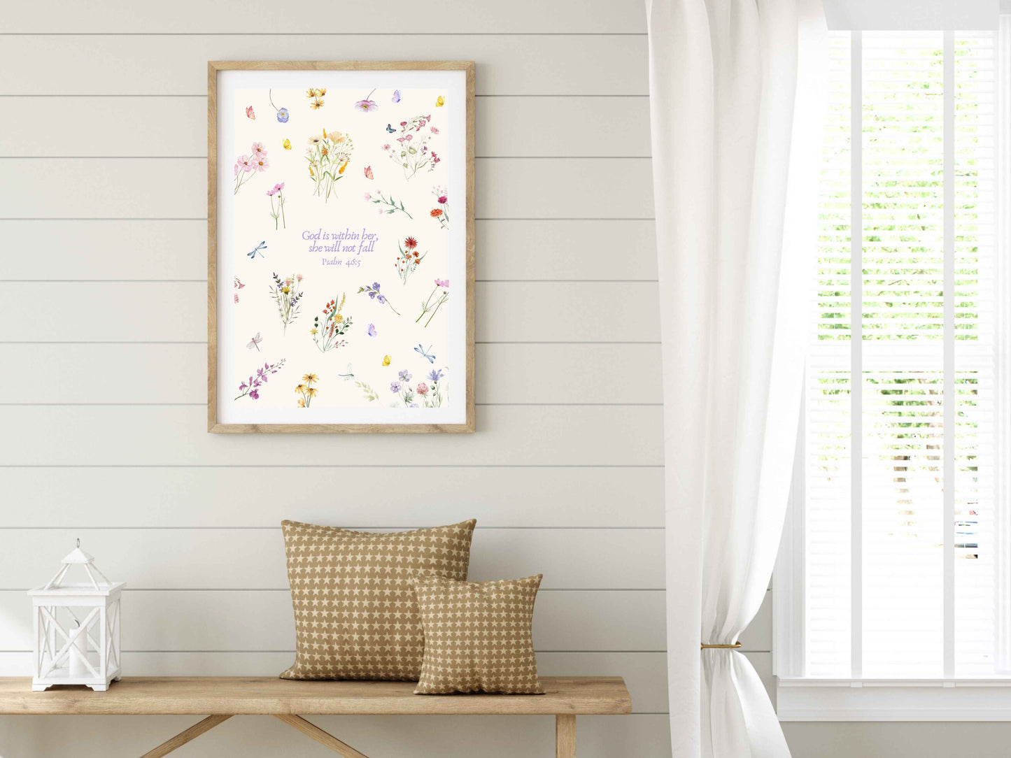 God is Within Her - Psalm 46:5 Wildflowers Poster