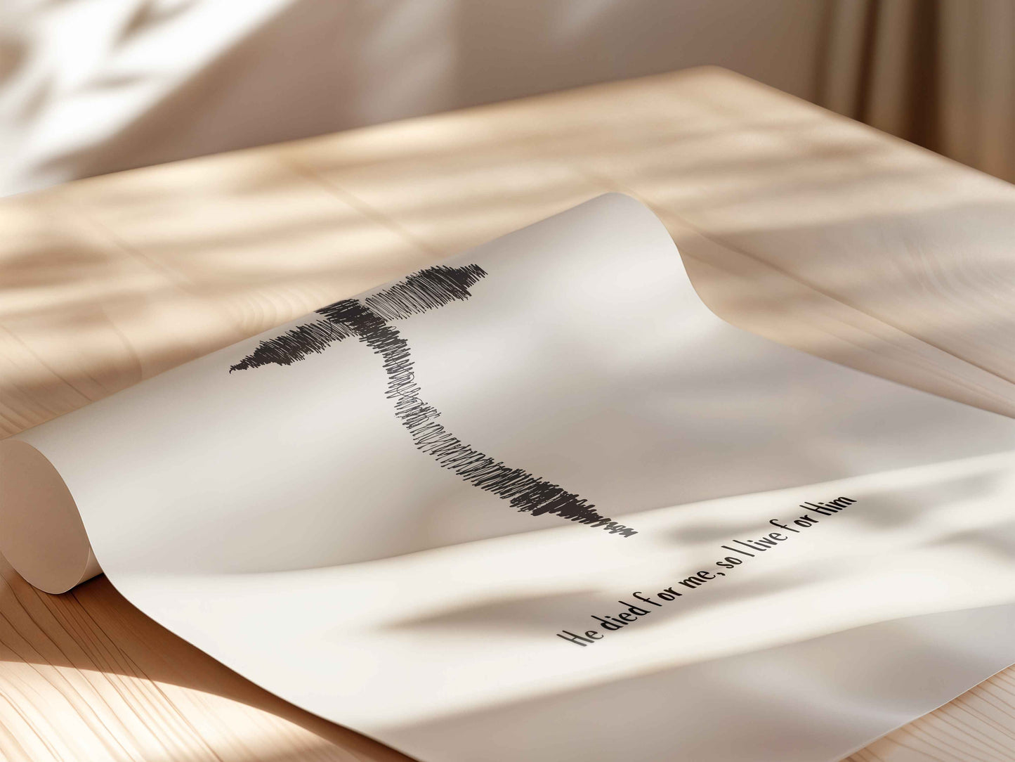 He Died for Me So I Live for Him - Modern Christian Wall Art