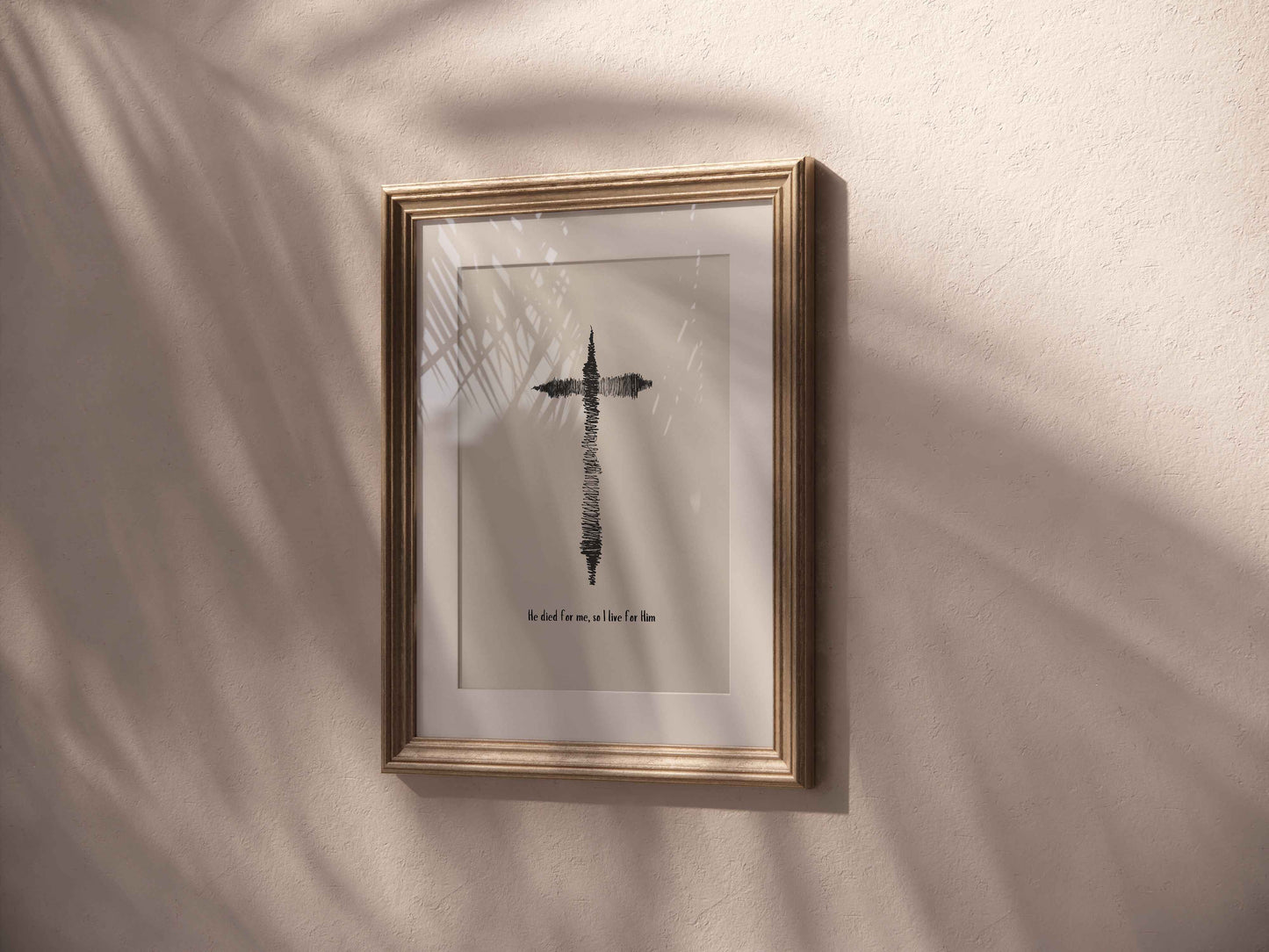 He Died for Me So I Live for Him - Modern Christian Wall Art