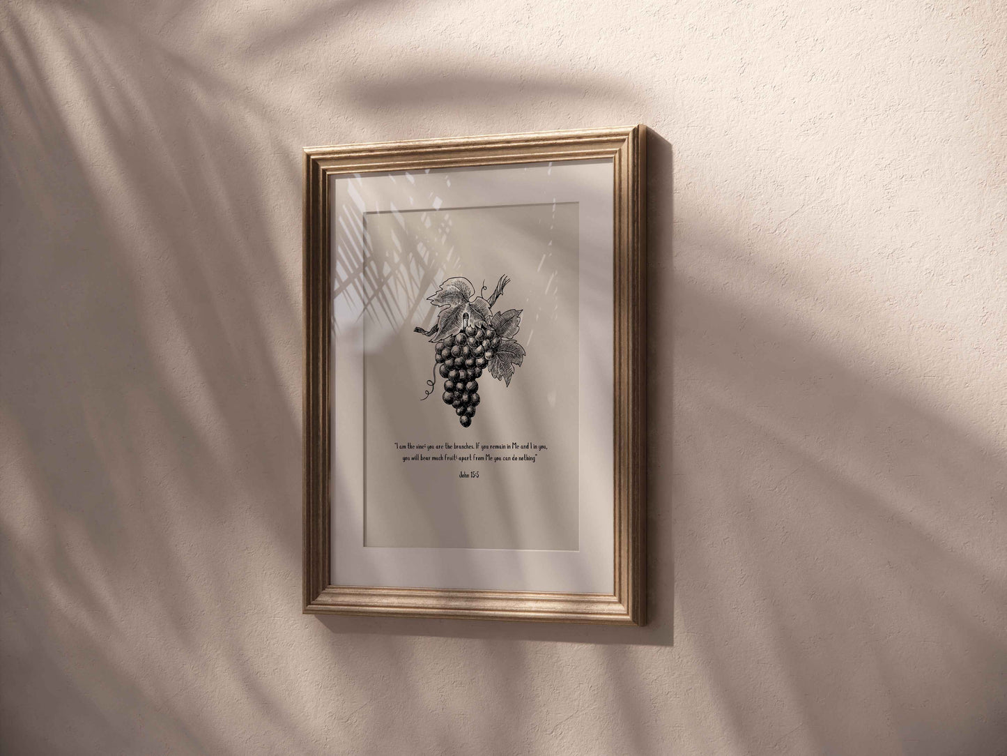 I am the Vine - John 15:5 Printable Bible Verse Poster