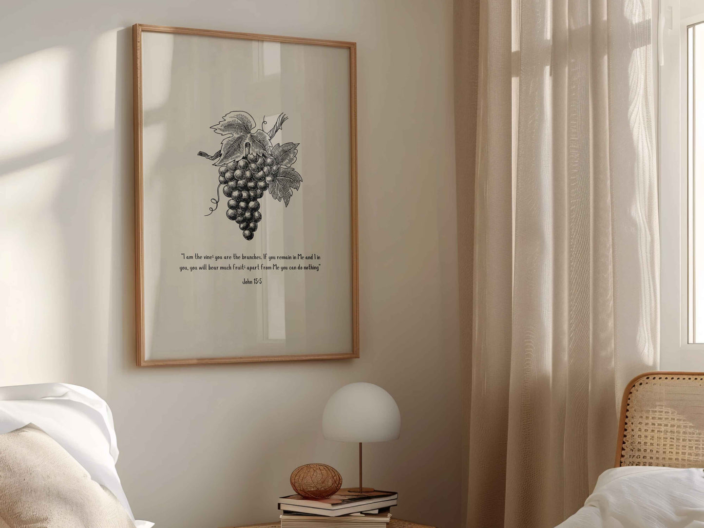 I am the Vine - John 15:5 Printable Bible Verse Poster