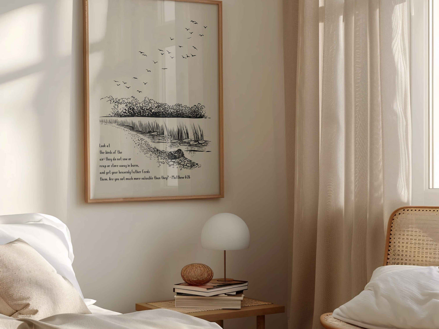 Look at the Birds - Matthew 6:26 Printable Poster
