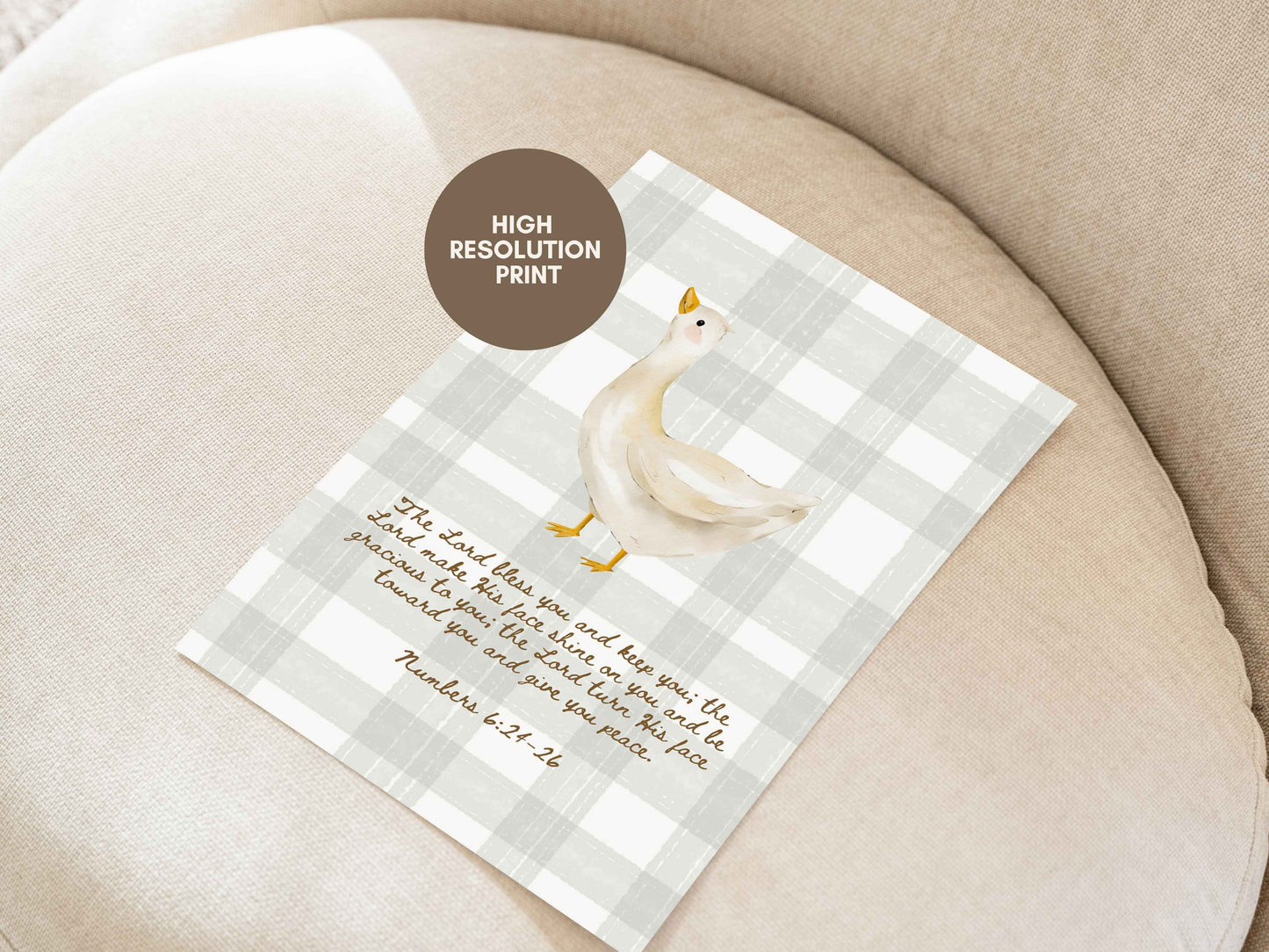 The Blessing for Kids - Numbers 6:24-26 Nursery Goose Wall Art