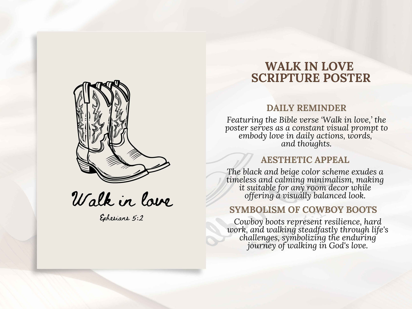 Walk in Love - Ephesians 5:2 Printable Scripture Print