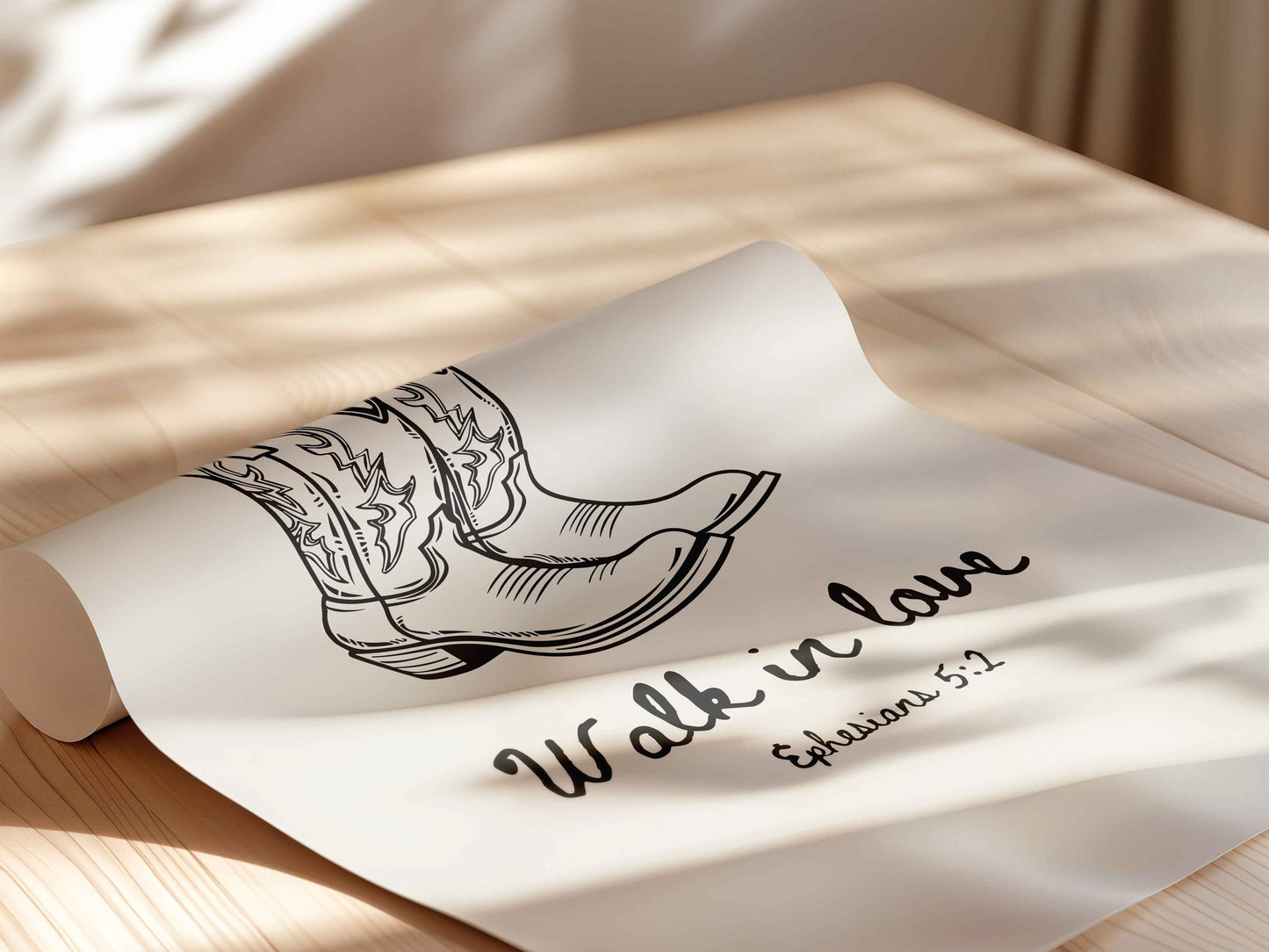 Walk in Love - Ephesians 5:2 Printable Scripture Print