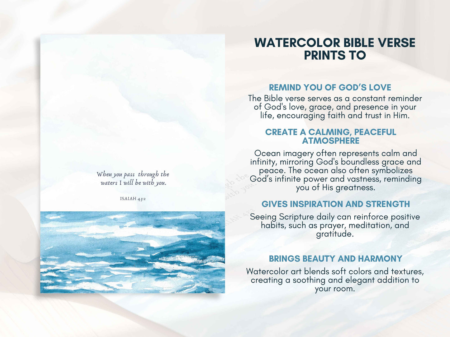 When You Pass Through The Waters Print