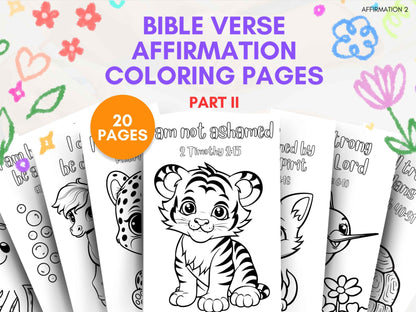 20 Bible Verse Affirmation Coloring Pages - Part II