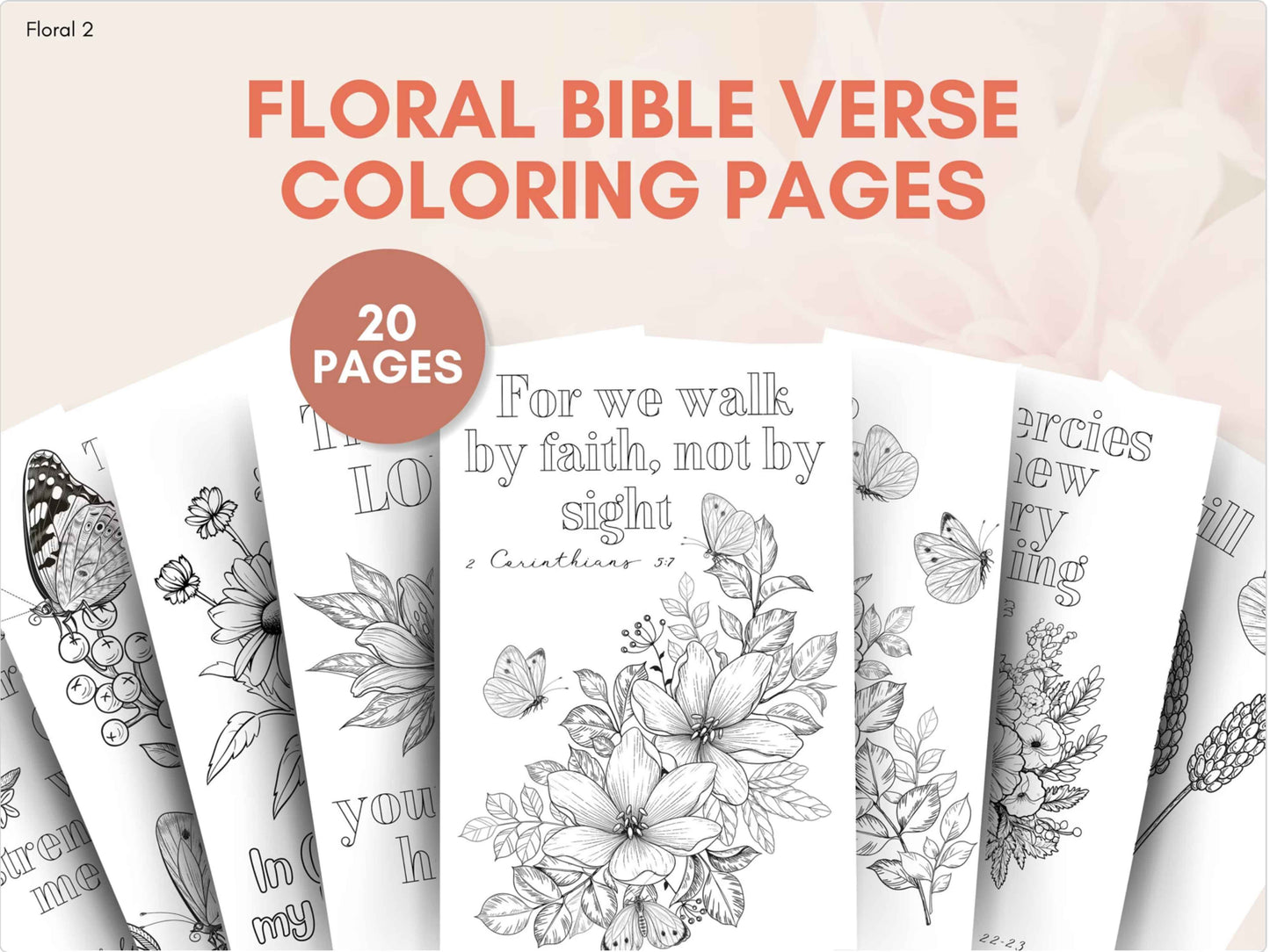 20 Floral Bible Verse Coloring Pages